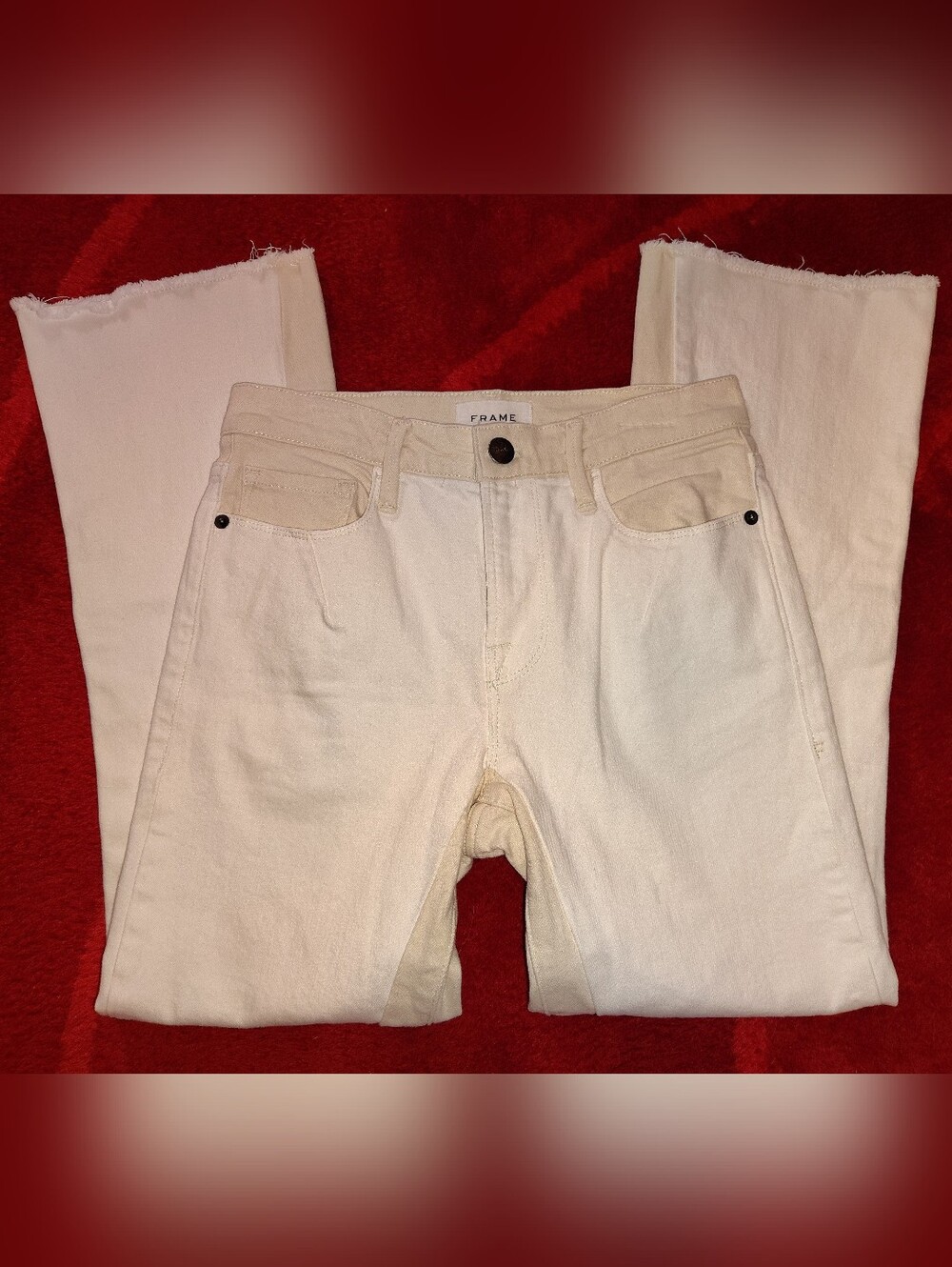 Frame Denim Cream & White Jeans Sz 26